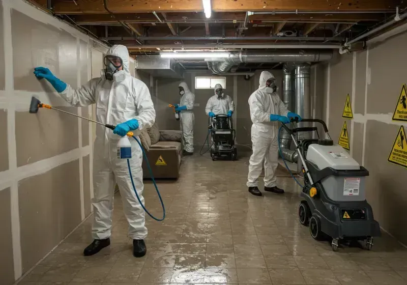 Basement Moisture Removal and Structural Drying process in Kiawah Island, SC